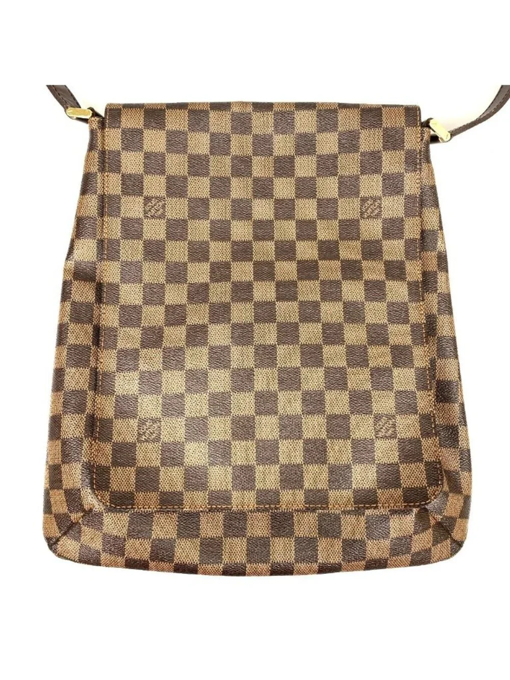 Louis Vuitton Damier Musette Shoulder Bag Brown